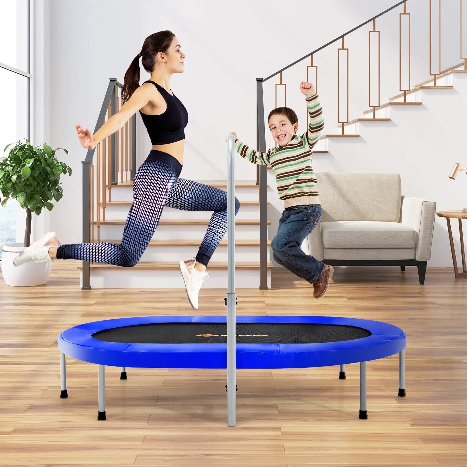 2-Person Foldable Mini Kids Fitness Rebounder Trampoline by DirectDeals
