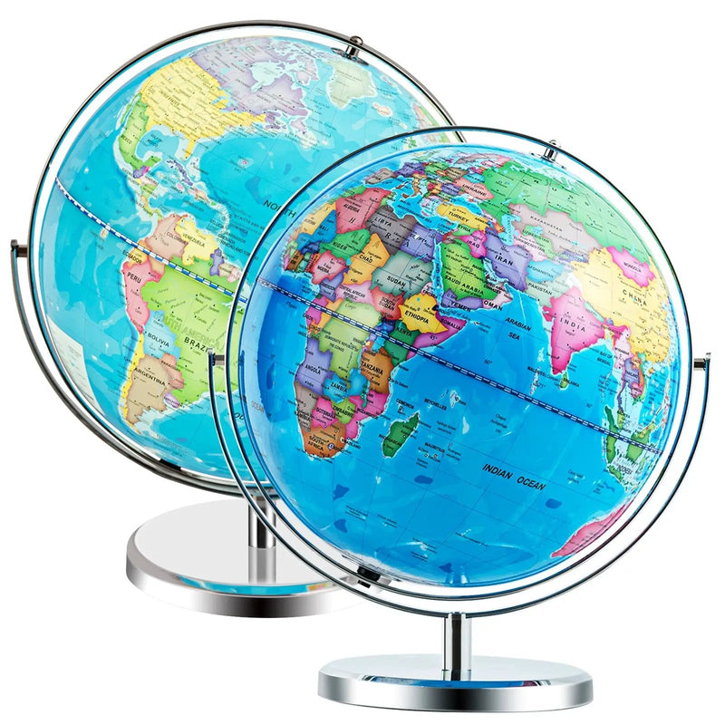 13 Inch Illuminated World Globe 720° Rotating Map with LED Light by DirectDeals