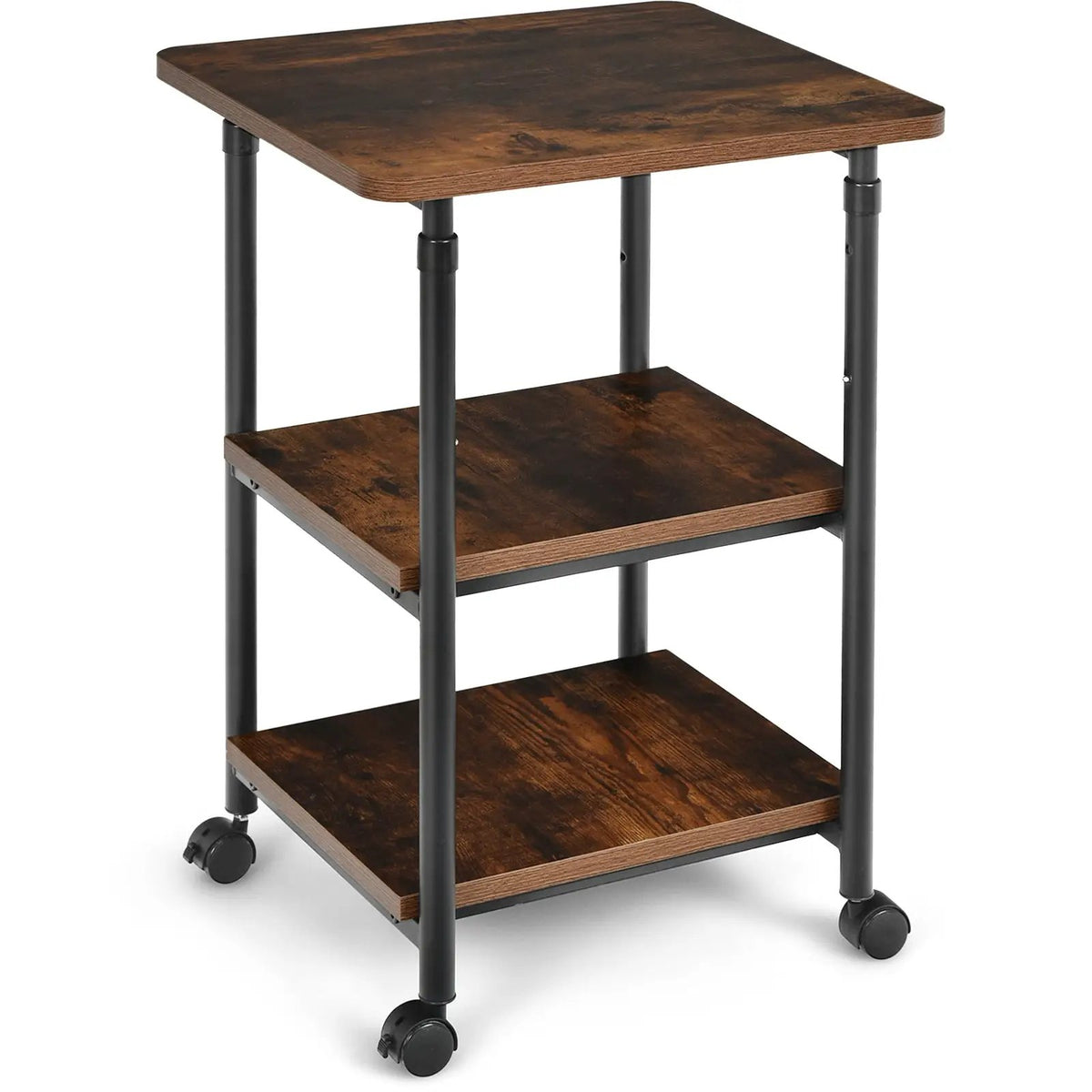 3-tier Adjustable Printer Stand with 360° Swivel Casters, photo 3 of 10
