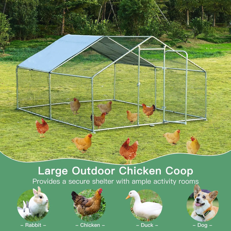 Large Walk in Shade Cage Chicken Coop with Roof Cover by DirectDeals