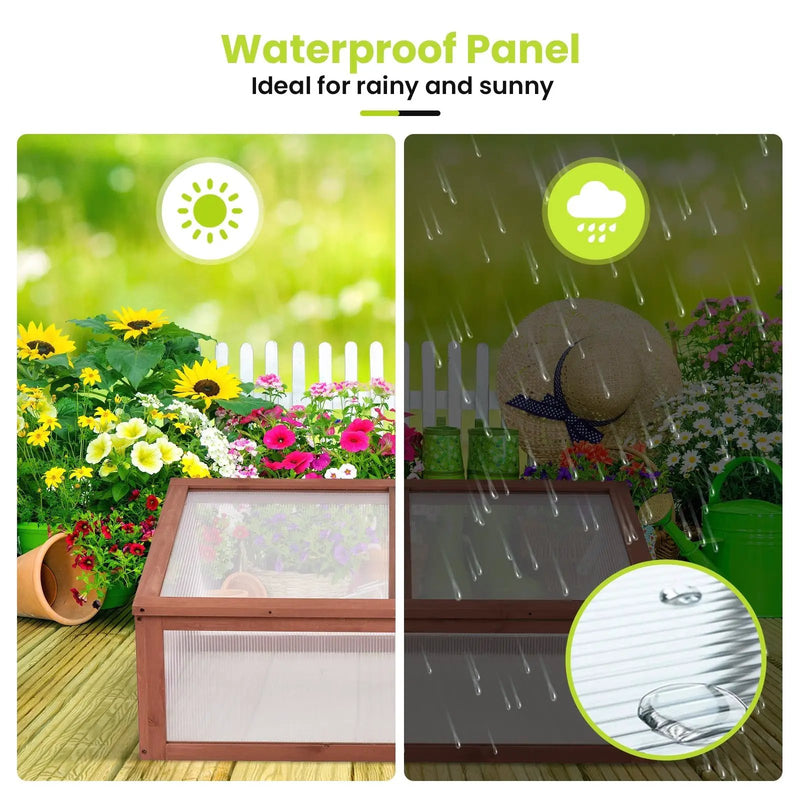 Outdoor Indoor Garden Portable Wooden Greenhouse by DirectDeals