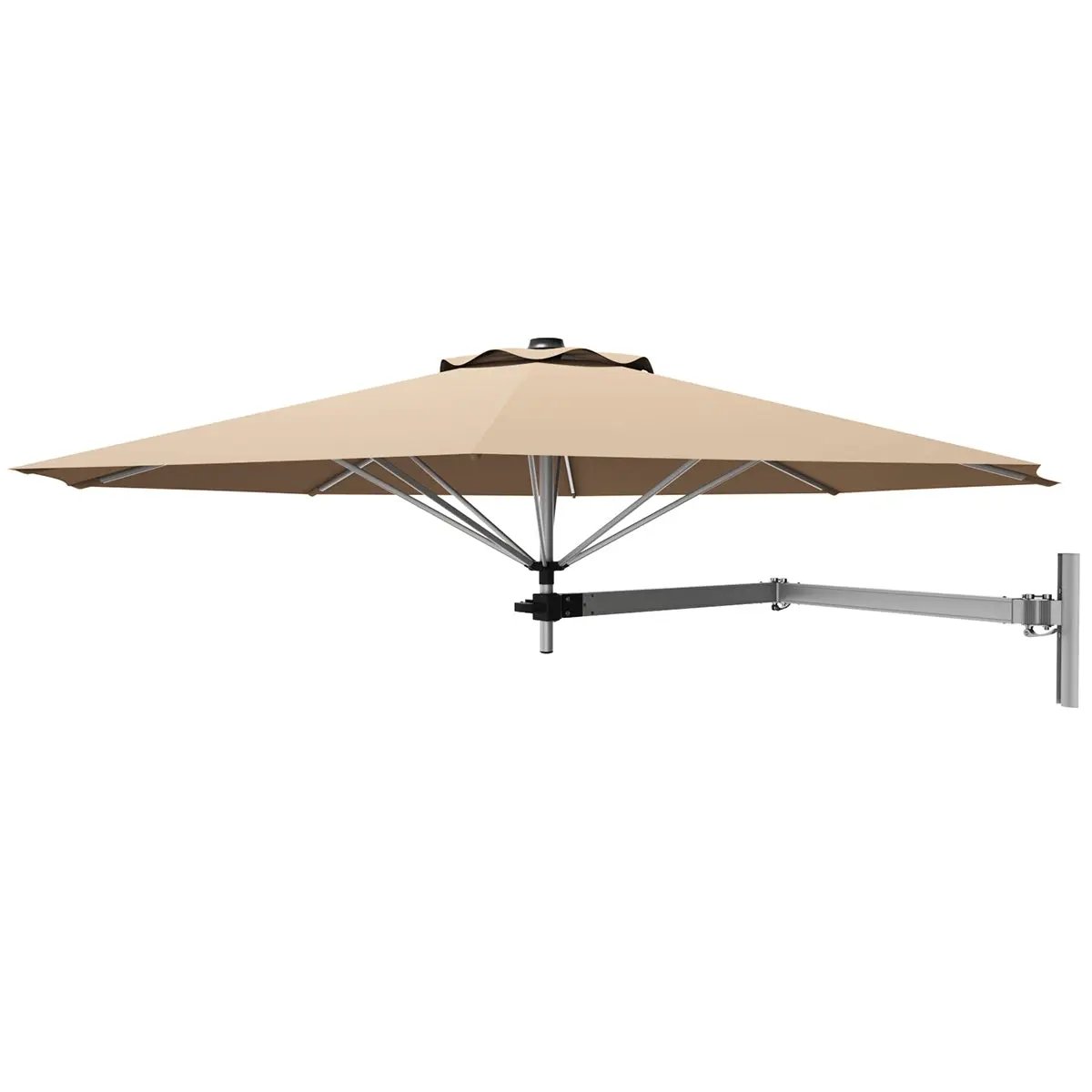 8ft Wall-Mounted Telescopic Folding Tilt Sun Shade Umbrella by DirectDeals
