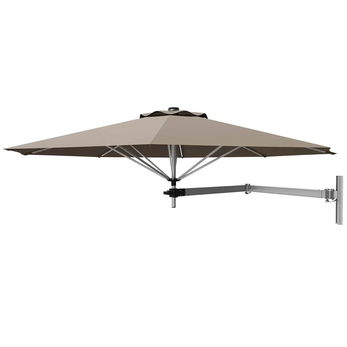 8ft Wall-Mounted Telescopic Folding Tilt Sun Shade Umbrella, photo 6 of 16