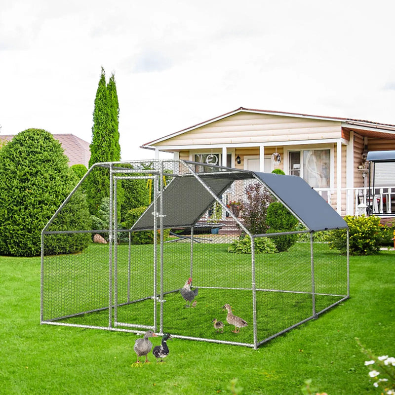 9.5 x 12.5 Feet Large Walk In Chicken Coop Run House by DirectDeals