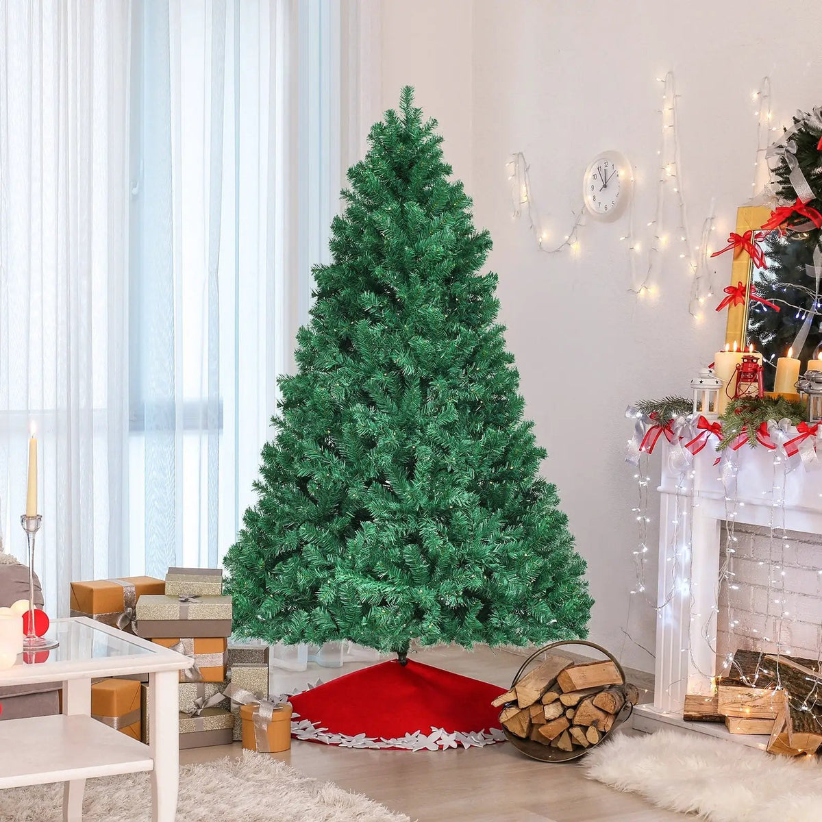 7 Feet PVC Artificial Christmas Tree with LED Lights, photo 16 of 24