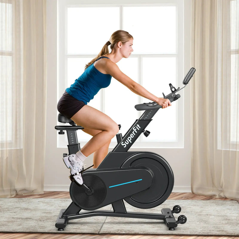 Magnetic Exercise Bike with Adjustable Seat and Handle by DirectDeals