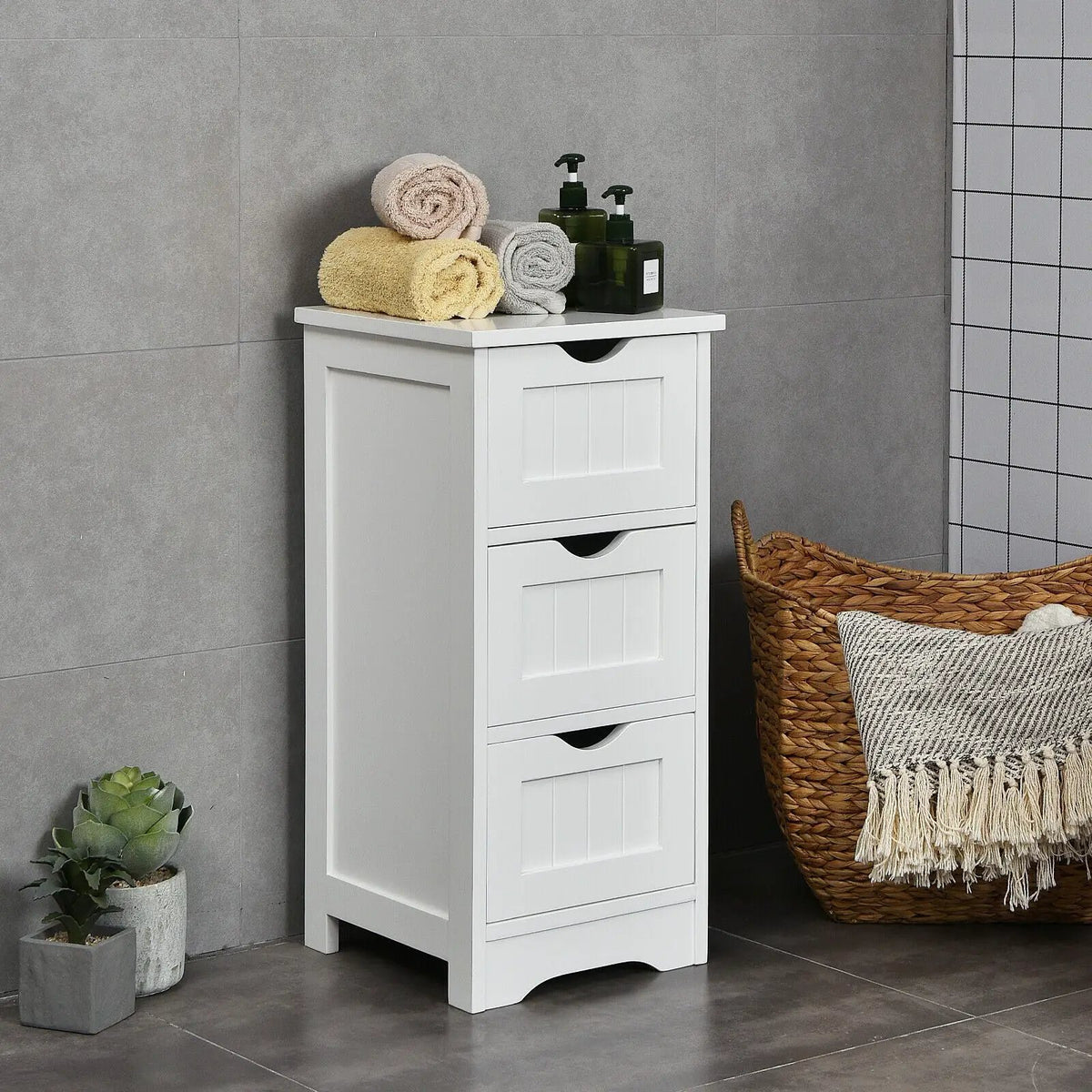 Bathroom Floor Freestanding Storage Organizer with 3 Drawers, photo 4 of 32