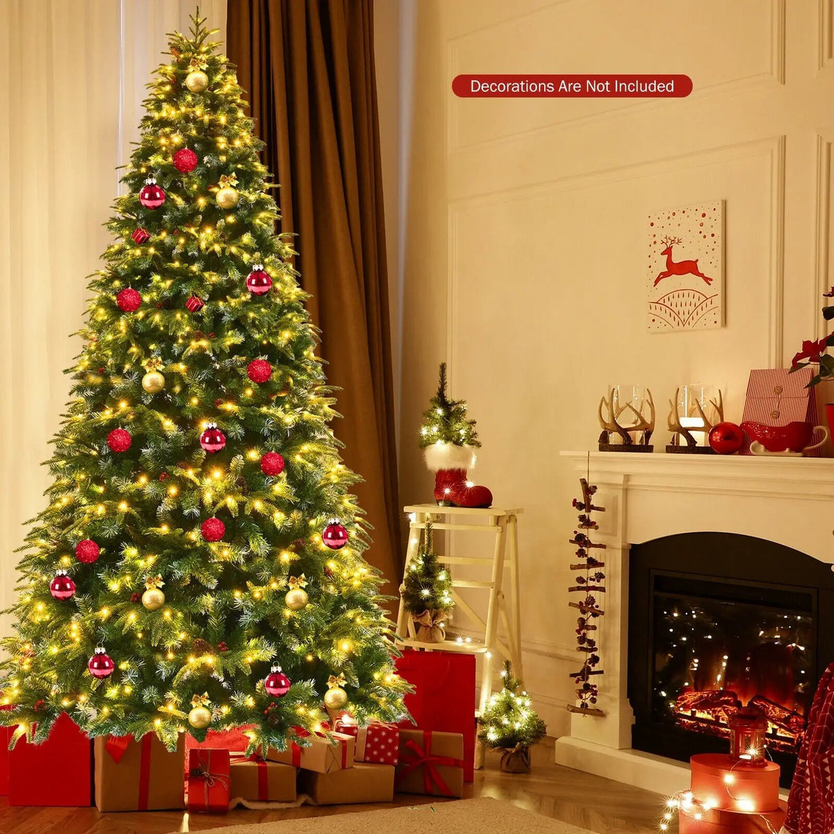 Pre-Lit Snowy Christmas Hinged Tree with Multi-Color Lights, photo 5 of 32