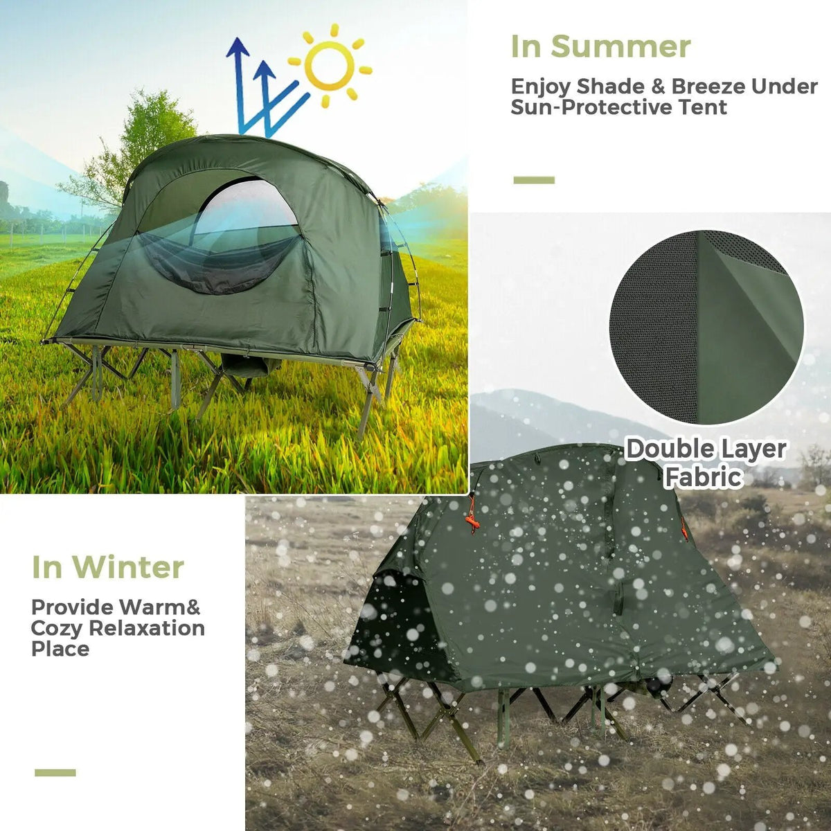 2-Person Outdoor Camping Tent with External Cover, photo 5 of 9