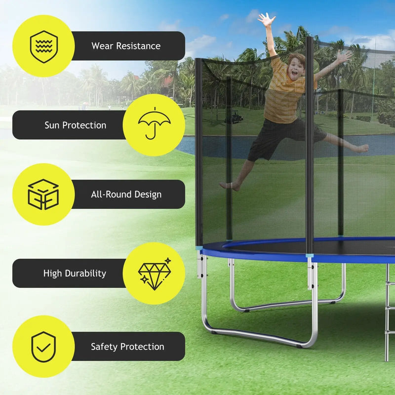 15 Feet Trampoline Safety Replacement Protection Enclosure Net by DirectDeals