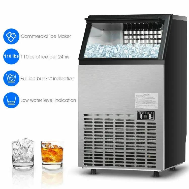 Compact Stainless Steel Ice Maker by DirectDeals