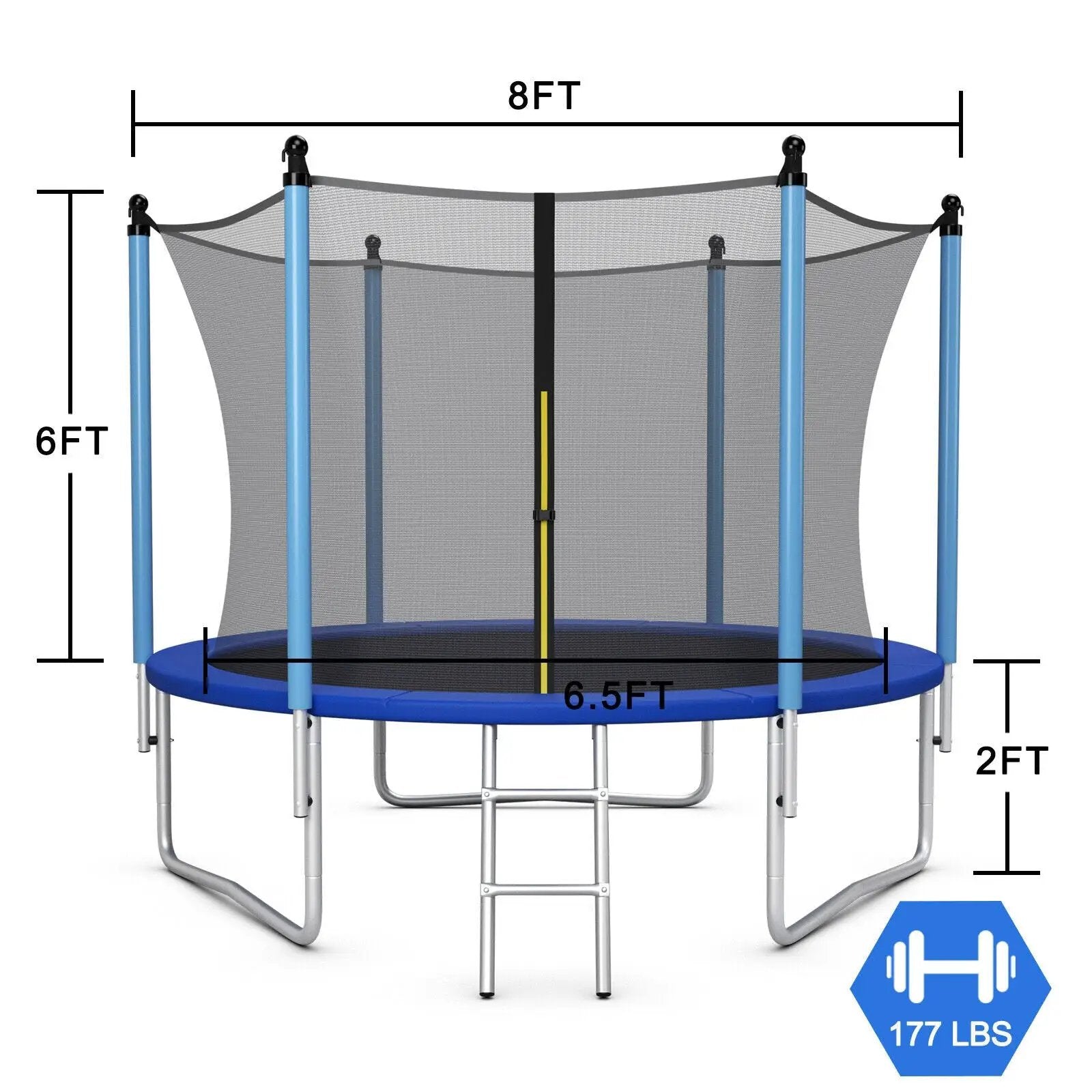 Outdoor Trampoline with Safety Closure Net by DirectDeals