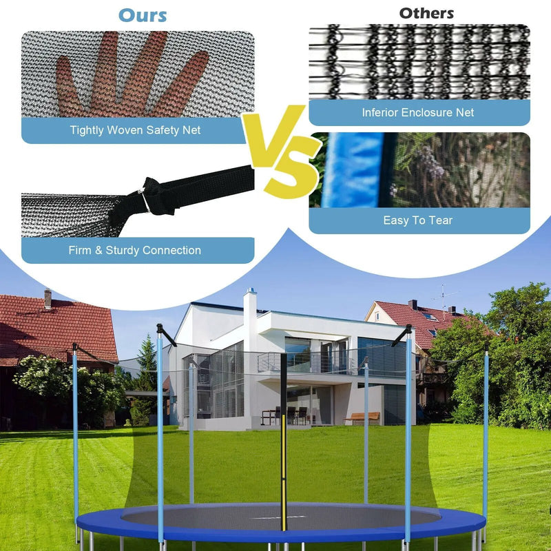 10Ft Replacement Weather-Resistant Trampoline Safety Enclosure Net by DirectDeals
