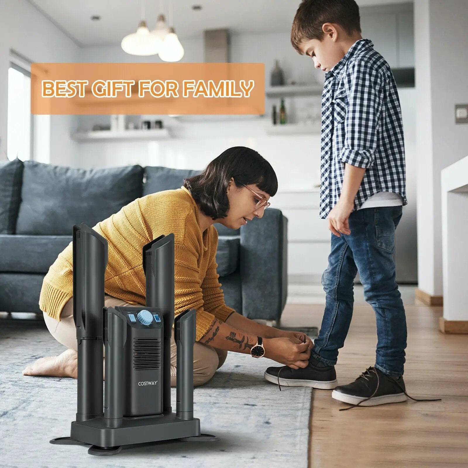 Electric Shoe Boot Dryer 4 Shoes with 180 Mins Timer Ozone Disinfection by DirectDeals