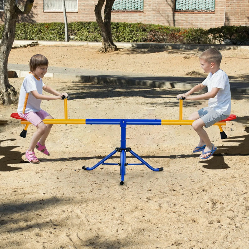 360°Rotation Kids Seesaw Swivel Teeter Totter Playground Equipment by DirectDeals
