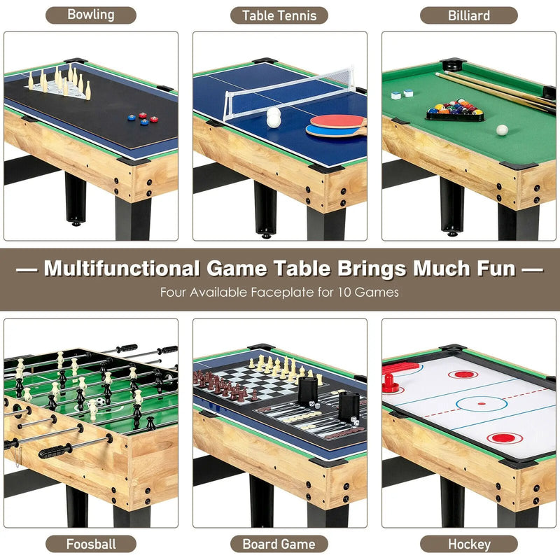 10-in-1 Multi Combo Game Table Set for Home by DirectDeals