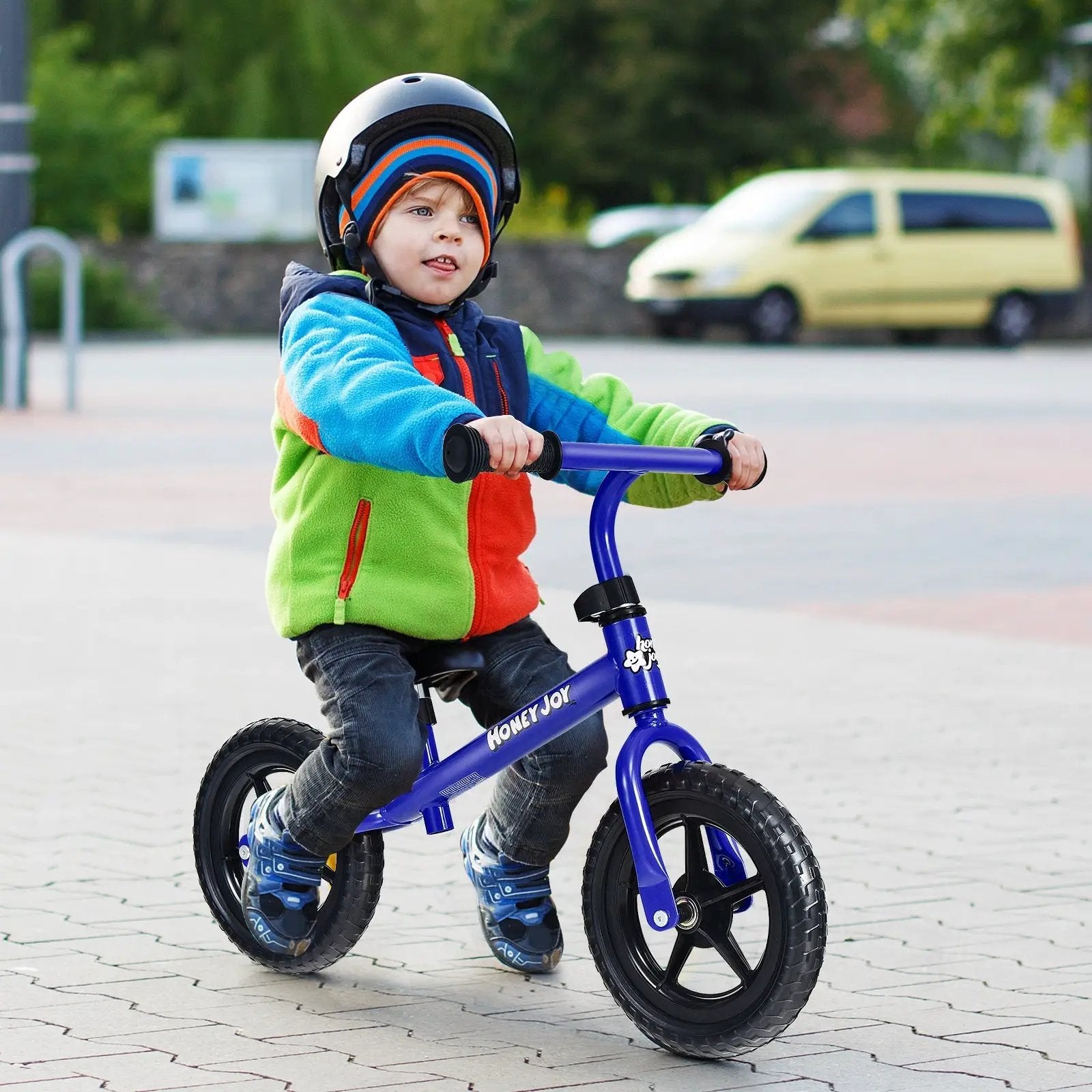 Kids No Pedal Balance Bike with Adjustable Handlebar and Seat-Blue by DirectDeals