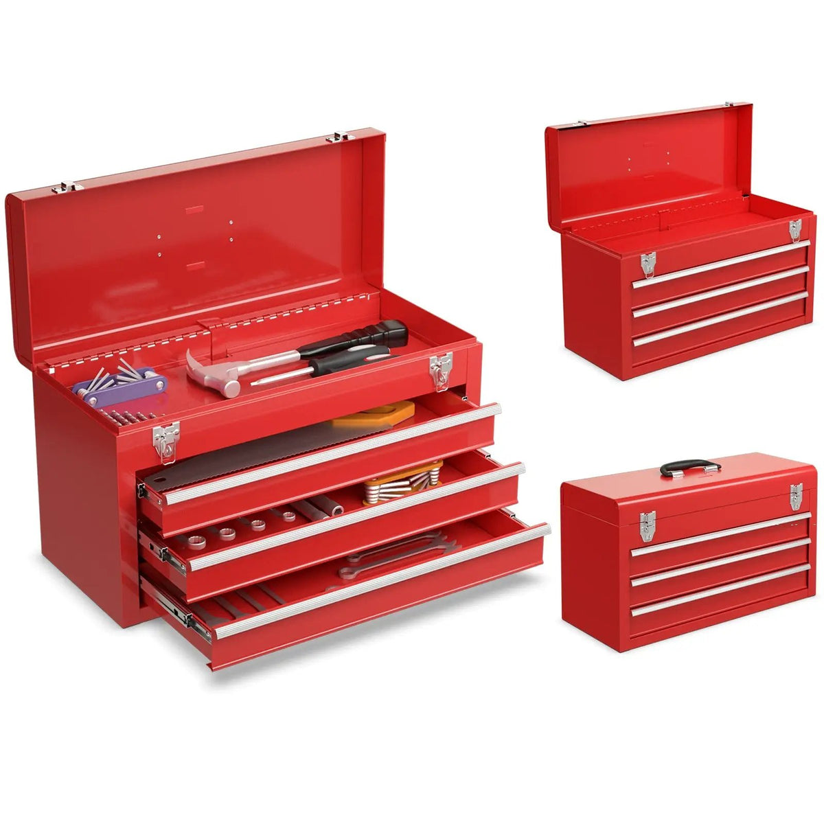 Portable Garage Mechanic Tool Cabinet Box with 3 Drawers, photo 4 of 8