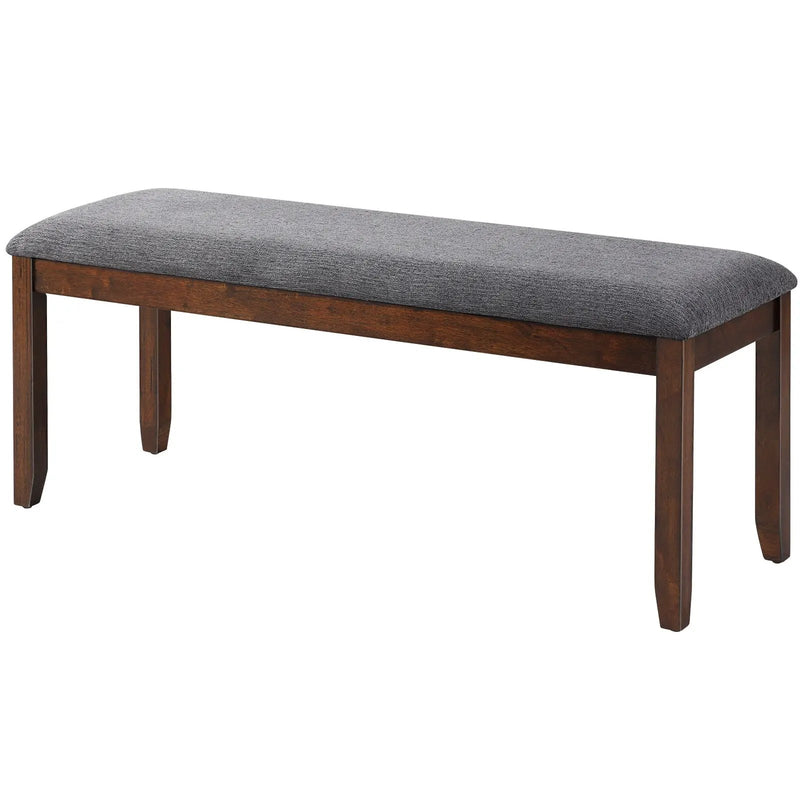 Upholstered Entryway Bench Footstool with Wood Legs by DirectDeals