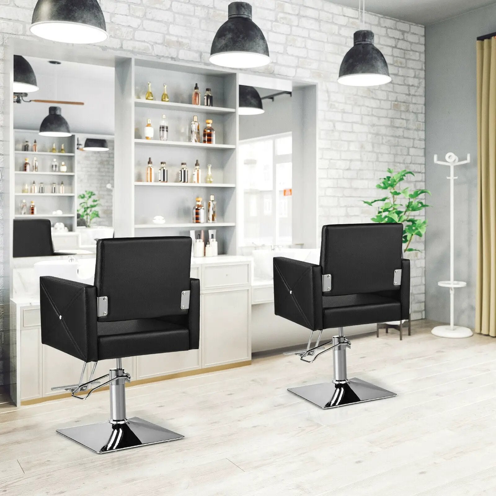 Salon Chair for Hair Stylist with Adjustable Swivel Hydraulic-Black by DirectDeals