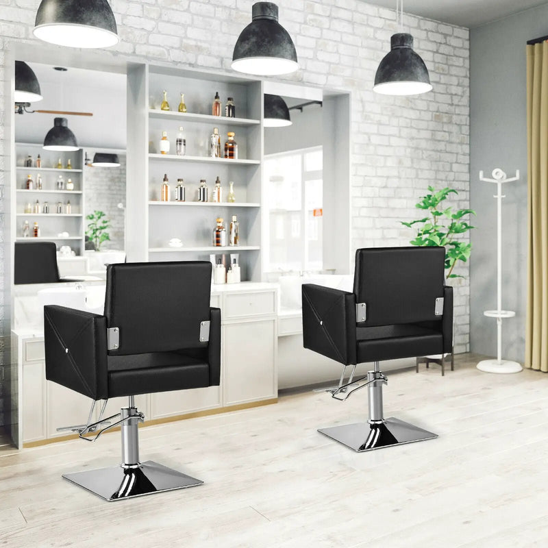Salon Chair for Hair Stylist with Adjustable Swivel Hydraulic-Black by DirectDeals