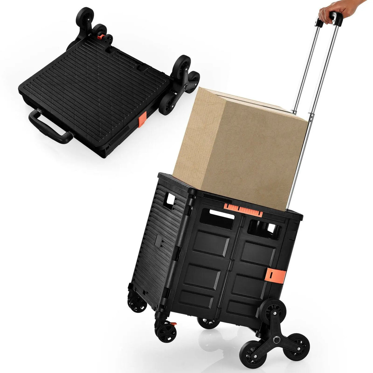 Costway Foldable Utility Cart for Travel and Shopping, photo 5 of 16