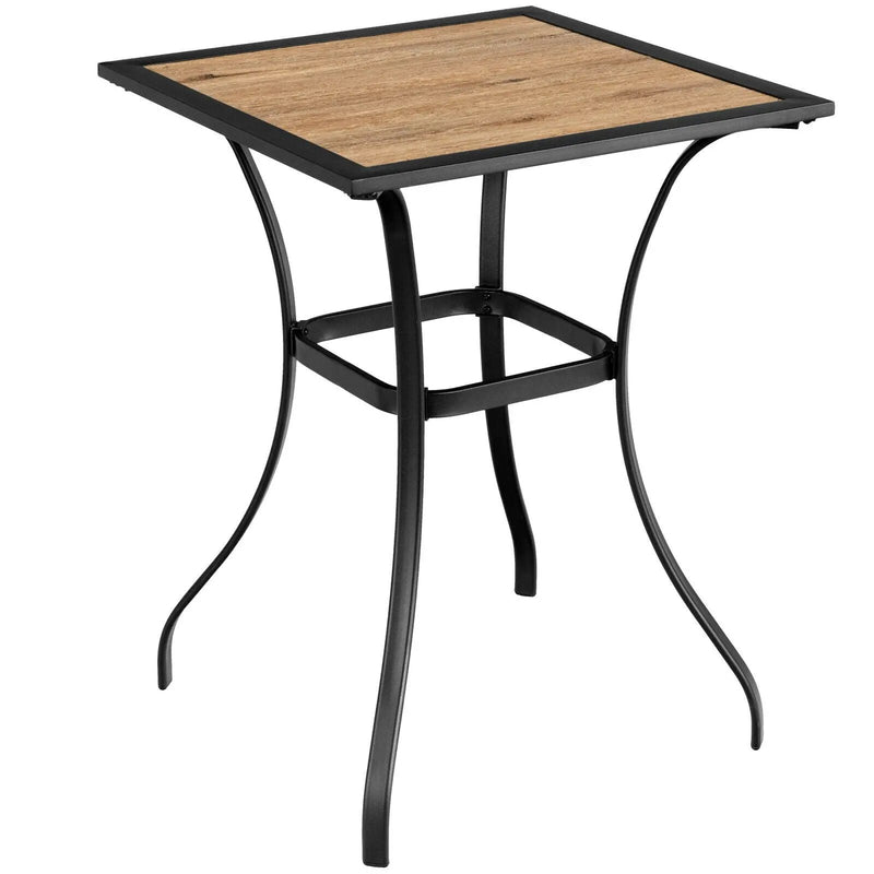 Patio Square Bar Table for Garden Backyard by DirectDeals