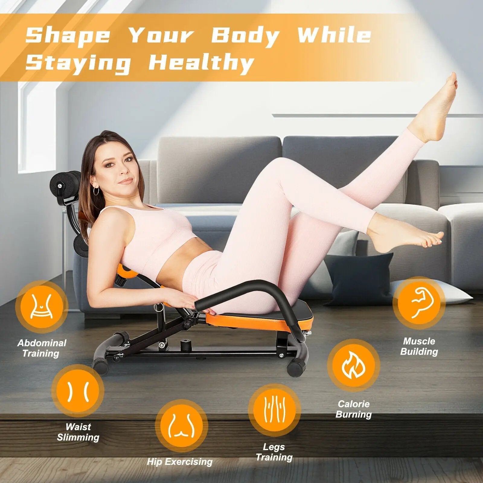 Core Fitness Abdominal Trainer Crunch Exercise Bench Machine by DirectDeals