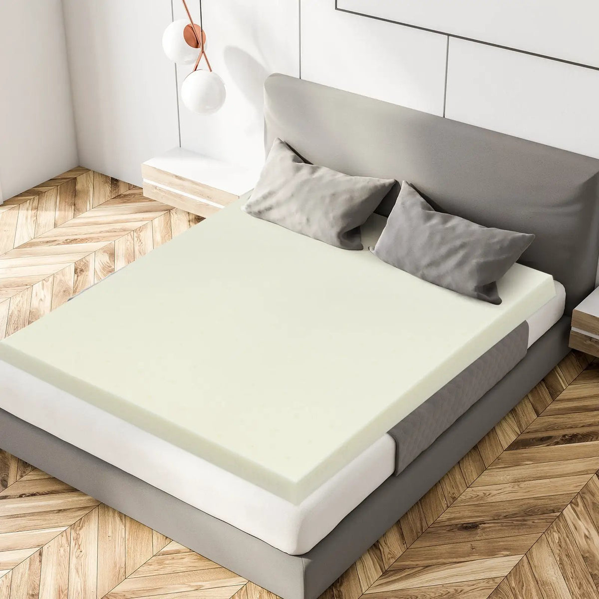 3-Inch Bed Mattress Topper Air Cotton for All Night’s Comfy Soft Mattress Pad, photo 24 of 32