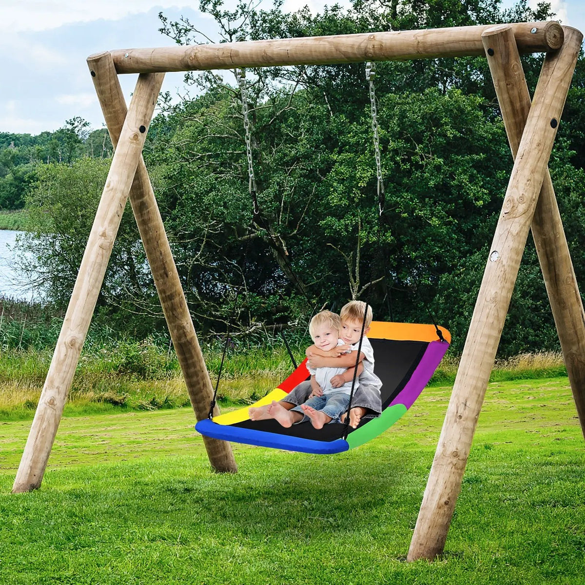 60 Inch Platform Tree Swing 700 lbs for Kids and Adults, photo 8 of 10