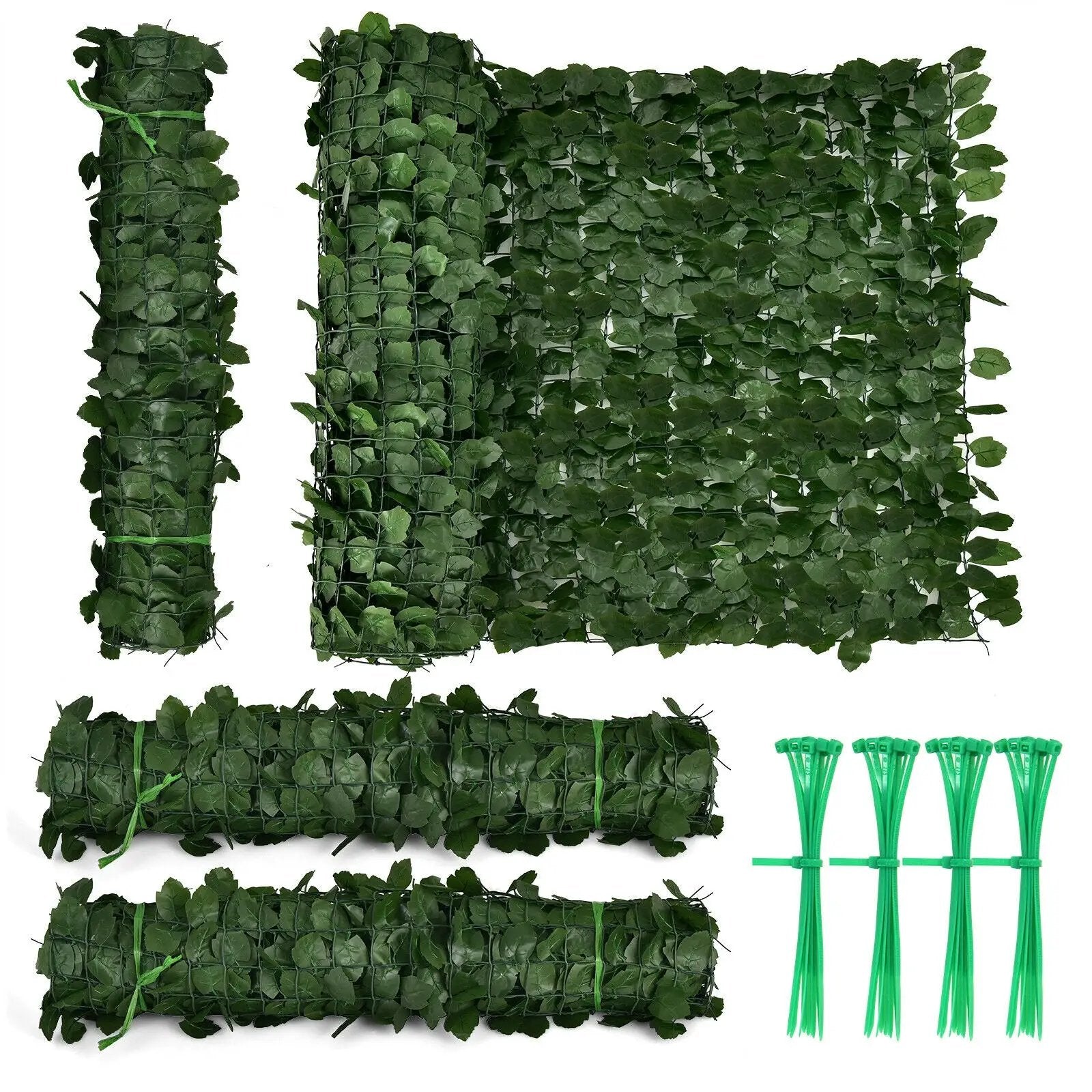 118 x 39 Inch Artificial Ivy Privacy Fence Screen for Fence Decor by DirectDeals