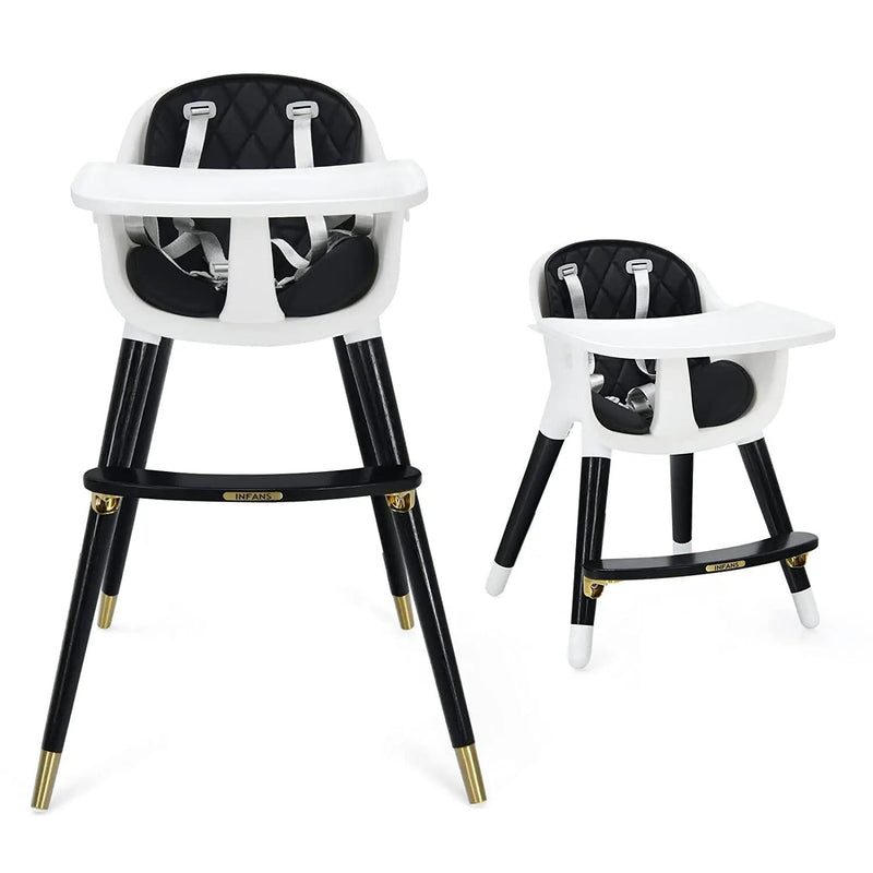 3-In-1 Adjustable Baby High Chair with Soft Seat Cushion for Toddlers by DirectDeals