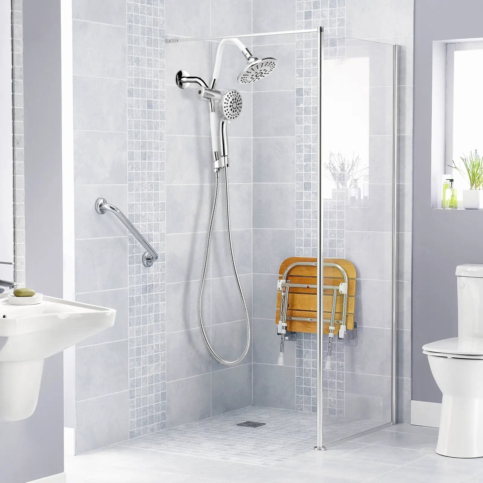 High Pressure Combo Handheld Shower Head by DirectDeals