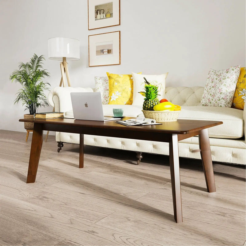 Rectangular Modern Wooden Coffee Table with Rubber Leg by DirectDeals