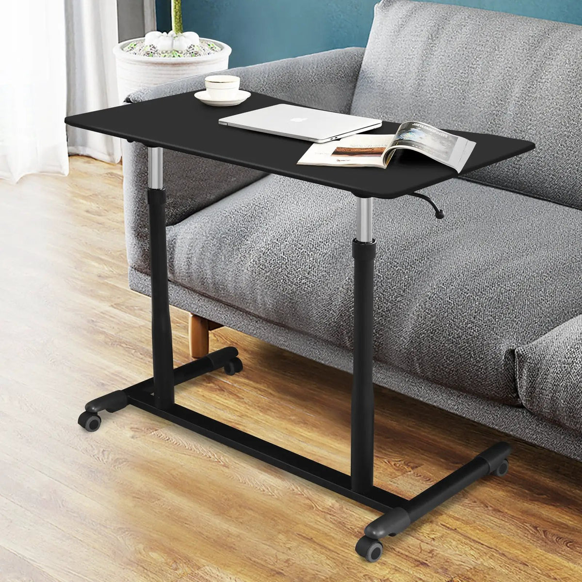 Height Adjustable Computer Desk Sit to Stand Rolling, photo 8 of 11