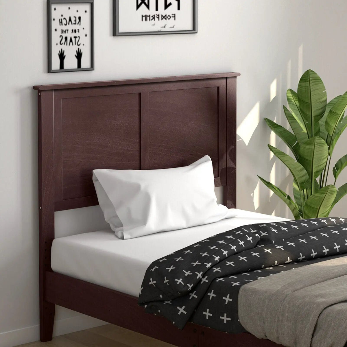 Solid Wood Flat Panel Headboard for Twin-size Bed, photo 2 of 24
