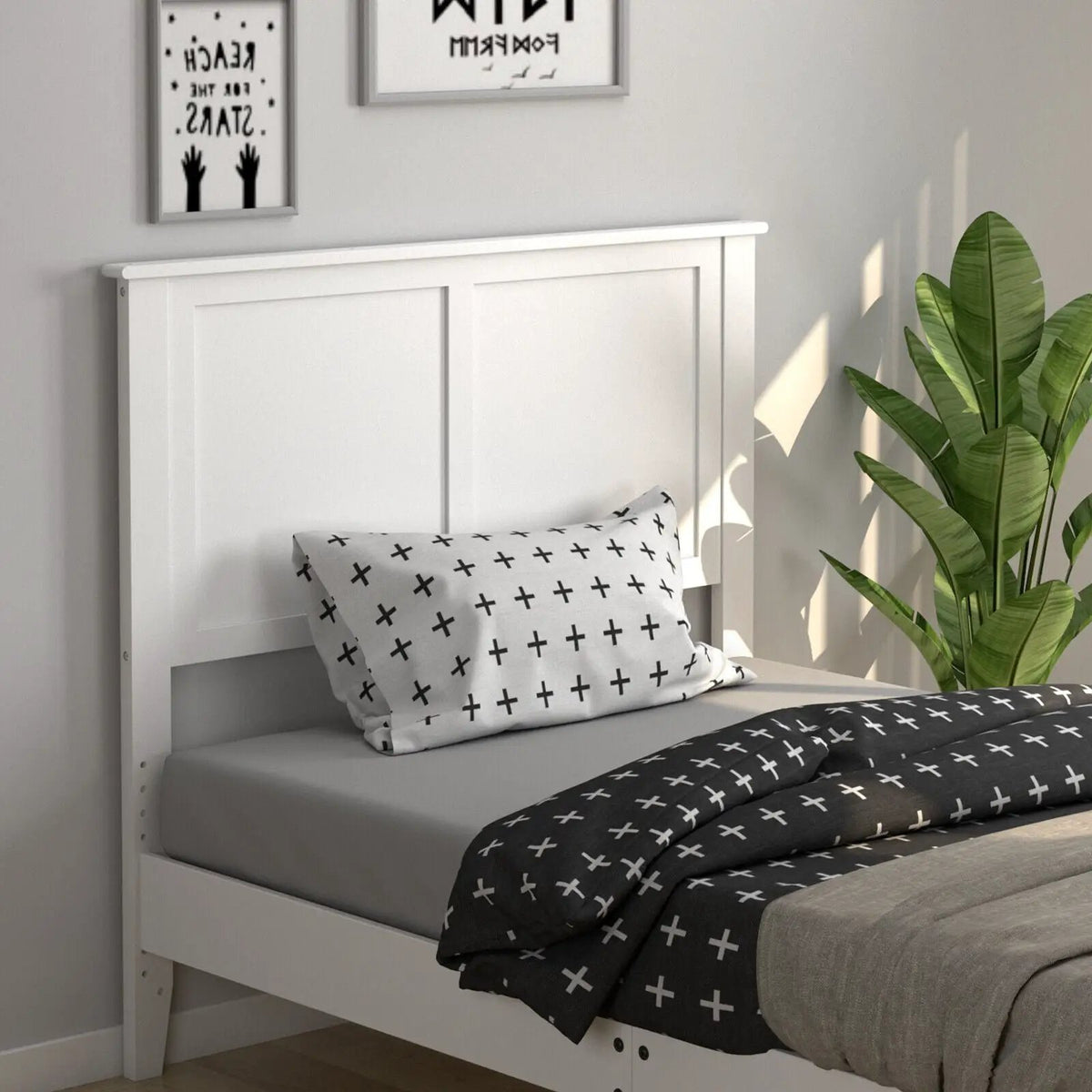 Solid Wood Flat Panel Headboard for Twin-size Bed, photo 3 of 24
