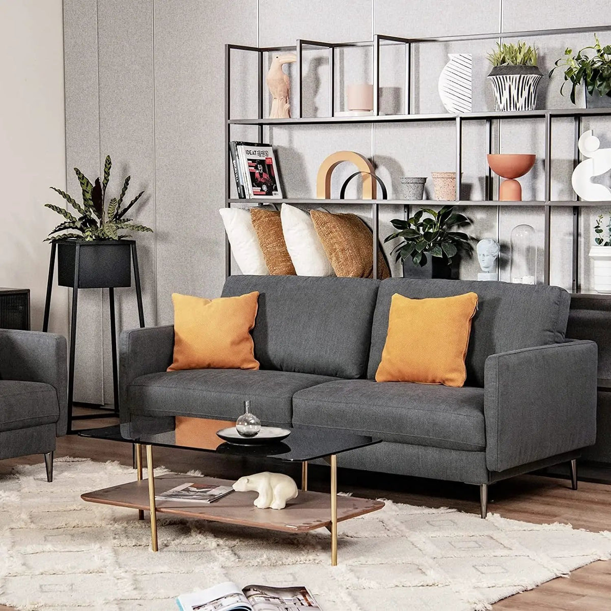 Modern Loveseat with Comfy Backrest Cushions, photo 6 of 16