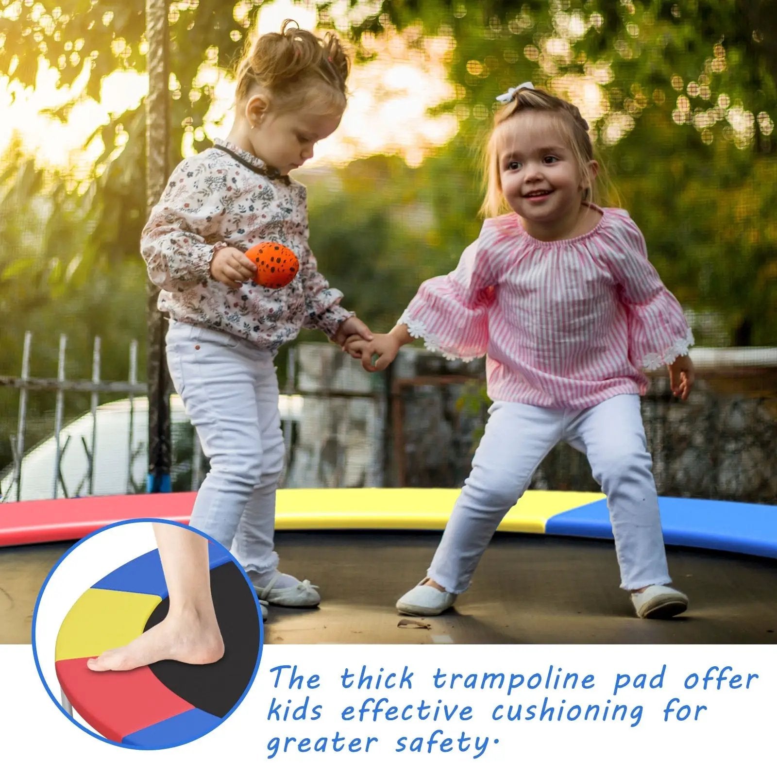 8 Feet Trampoline Spring Safety Cover without Holes by DirectDeals