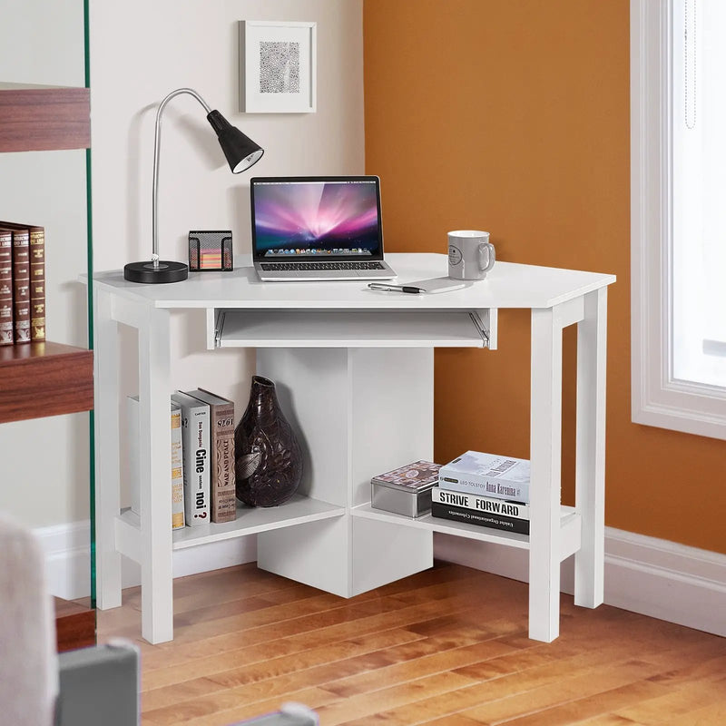 Wooden Study Computer Corner Desk with Drawer by DirectDeals
