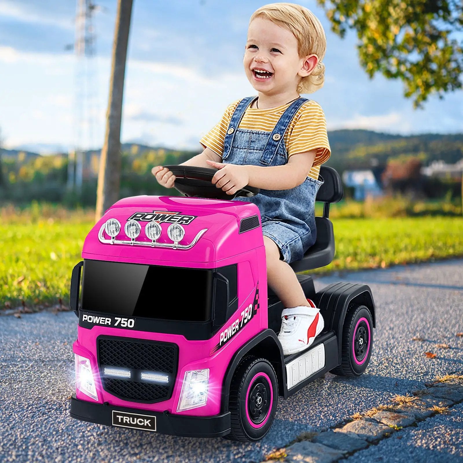 6V Kids Electric Ride-on Truck with Height Adjustable Seat by DirectDeals