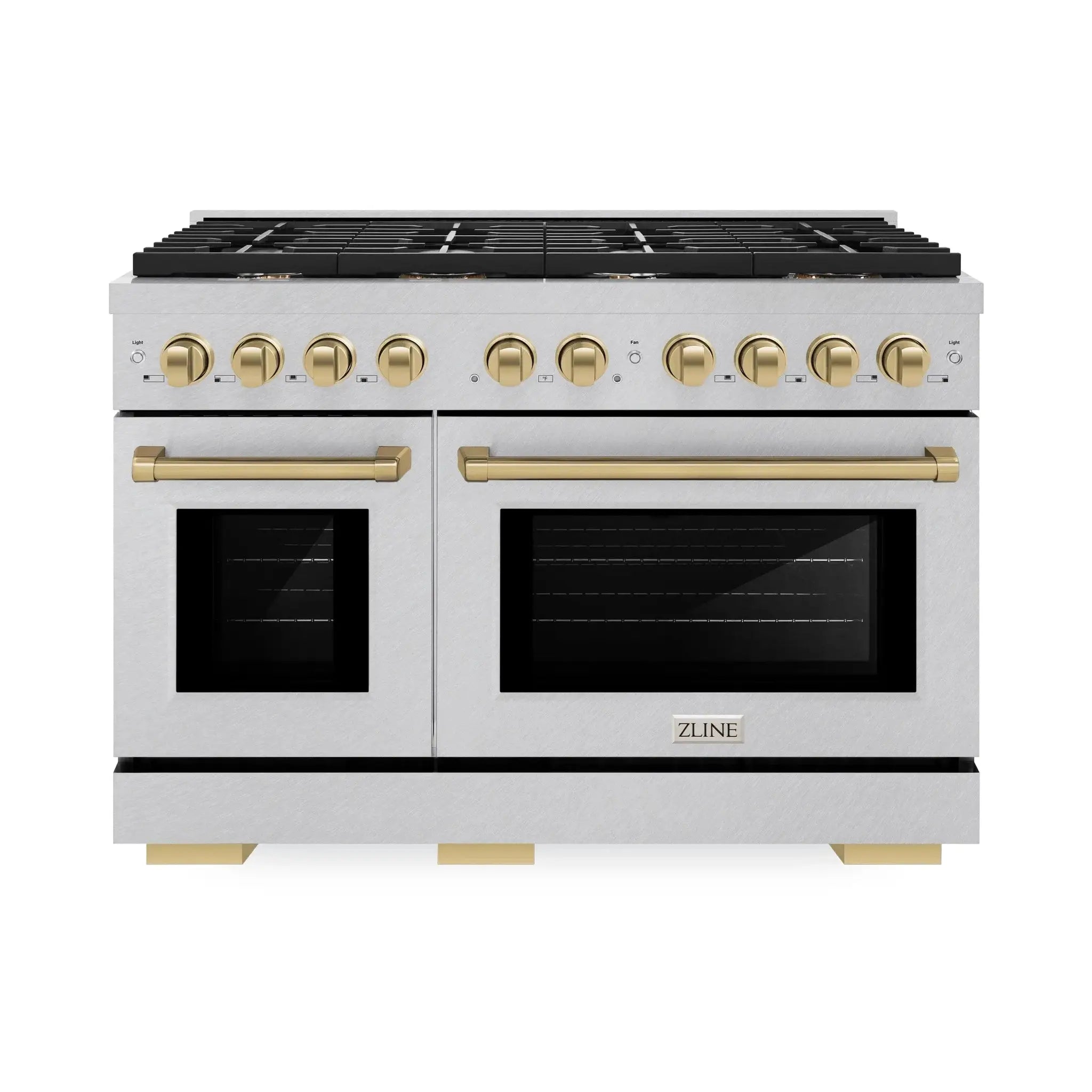 ZLINE 48"Paramount Dual Fuel Range DuraSnow® Champagne Bronze SDRSZ-48-CB by Farmhouse Kitchen and Bath