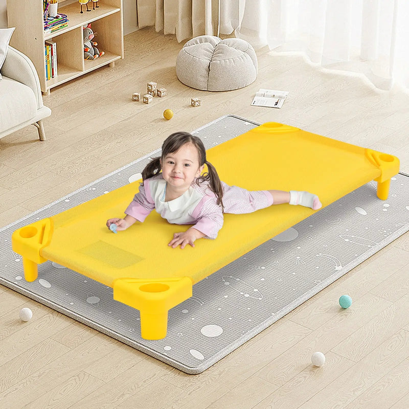 Pack of 4 Colorful Kids Stackable Naptime Cot by DirectDeals