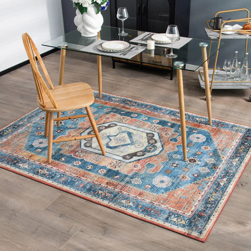 5 x 7 Inch Non-Shedding Distressed Vintage Indoor Area Rug by DirectDeals