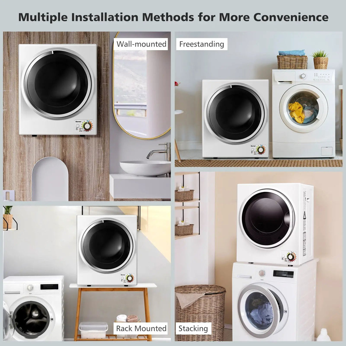 1.5 Cu .ft Clothes Dryer with with Stainless Steel Wall Mount, photo 6 of 24