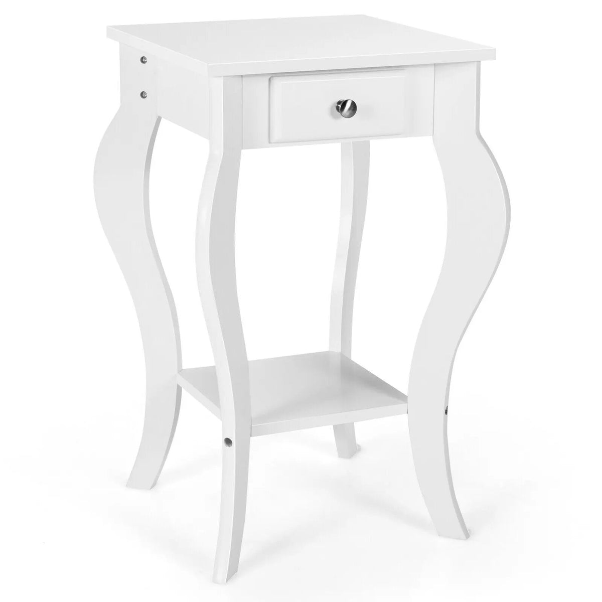 2-Tier End Table with Drawer and Shelf for Living Room Bedroom, photo 8 of 24