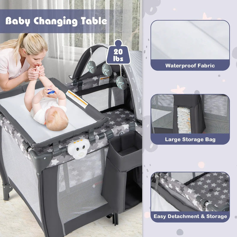 Portable Baby Nursery Center 4-in-1 Portable Travel Crib by DirectDeals