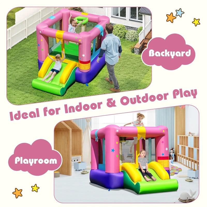 Inflatable Bounce House with Jumping Area for Indoor Outdoor Party by DirectDeals