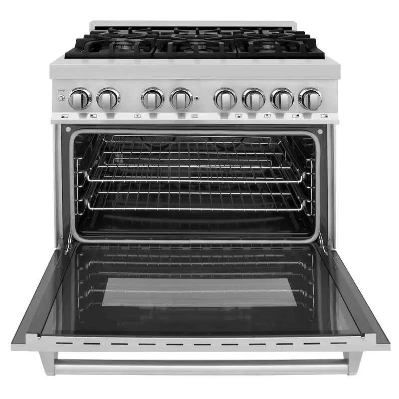 ZLINE 36 " Package Range RA36, Range Hood KB, Microwave MWD-1 , Dishwasher DWV-24, 4KP-RARH36-MWDWV by Farmhouse Kitchen and Bath