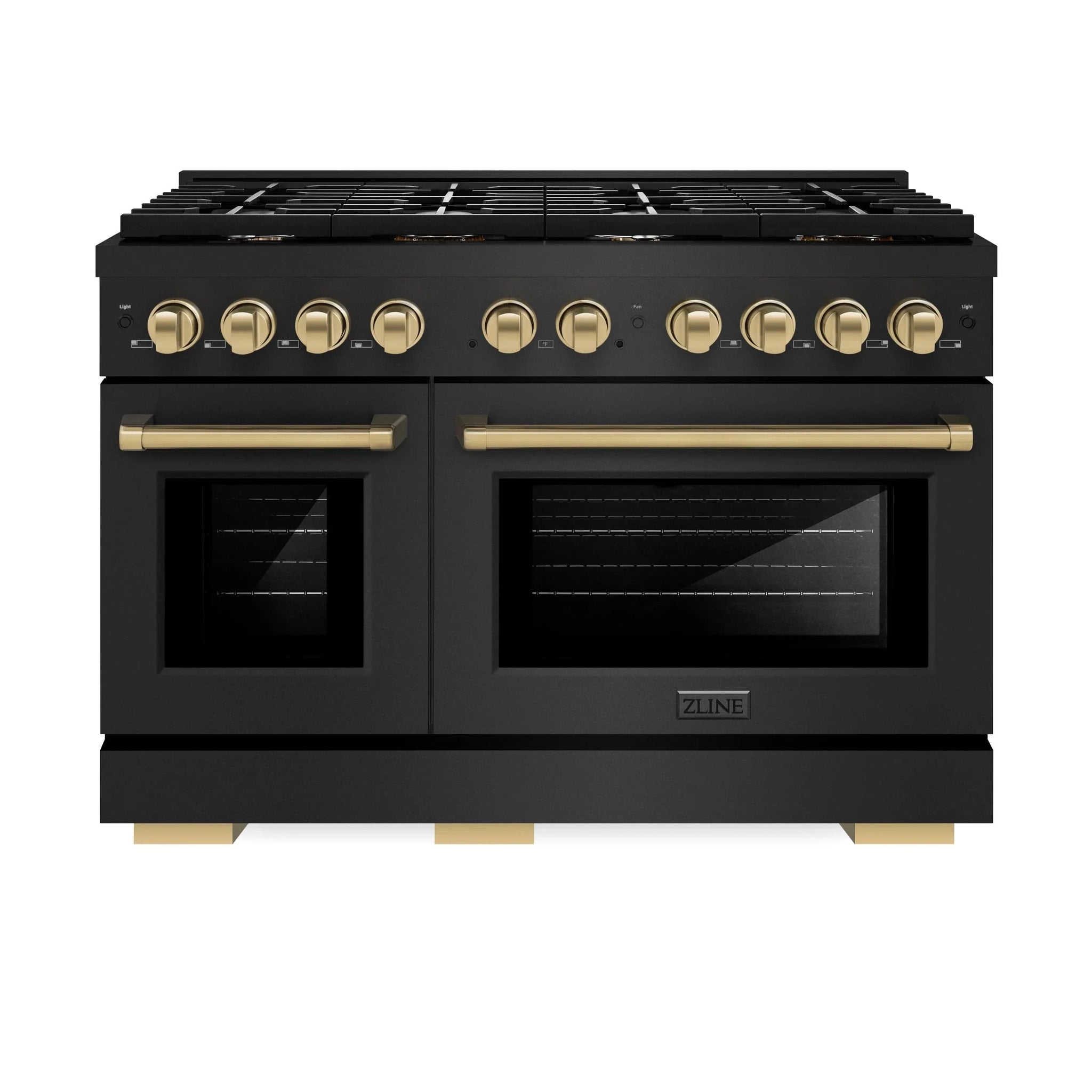 ZLINE 48"Paramount Dual Fuel Range Black Stainless Steel, Champagne Bronze SDRBZ-48-CB by Farmhouse Kitchen and Bath